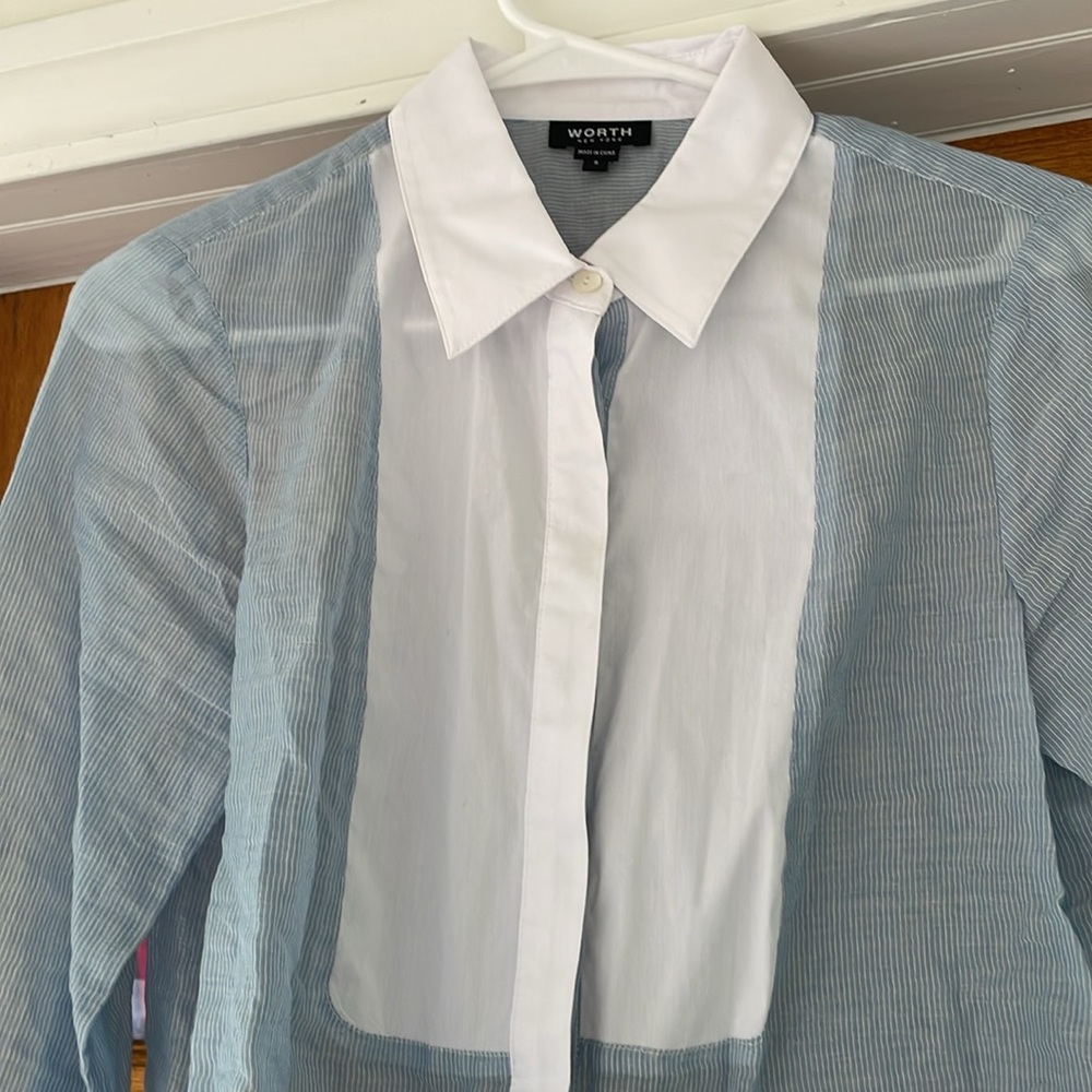 Worth smart casual pinstripe top size small - Picture 2 of 6